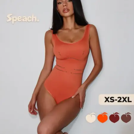 Утягивающее боди майка с вырезом. CLASSIC PROMO