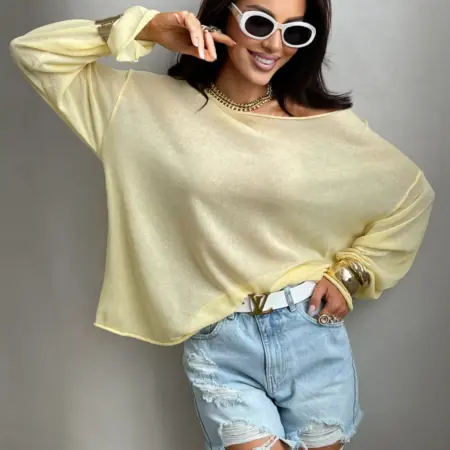 Летняя вязаная кофта оверсайз сетка паутинка. KATYPRETTY