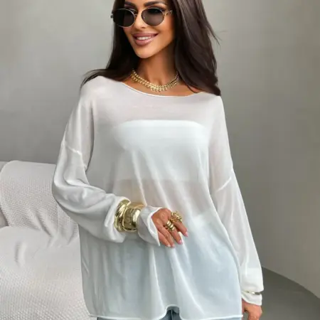 Летняя вязаная кофта оверсайз сетка паутинка. KATYPRETTY