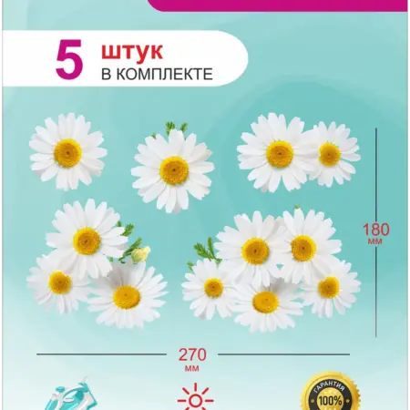 Термонаклейки для одежды Ромашки. ПРИНТ