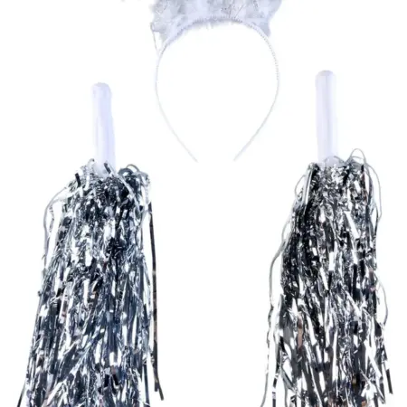 Карнавальный набор Снежинка 1 ободок и помпоны для девочки. KoroBoom Shop