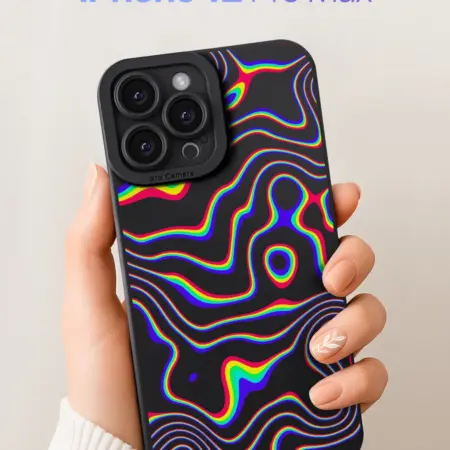 Чехол на iPhone 12 Pro Max с помехами. SCDesign