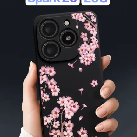Чехол на Spark 20 и 20C с сакурой. SCDesign
