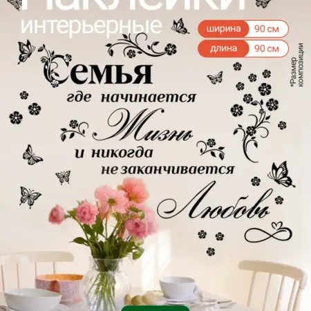 Интерьерные наклейки и надпись на стену для декора. WALL SKETCH