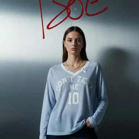 Лонгслив спортивный оверсайз с надписью. ТВОЕ