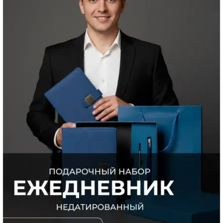 Подарочный набор ежедневник недатированный А5 и ручка. BEHAVE