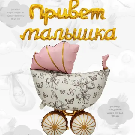 Набор воздушных шаров для выписки из роддома девочка. Идея. Веселая затея