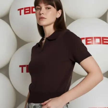 Джемпер поло укороченный. ТВОЕ