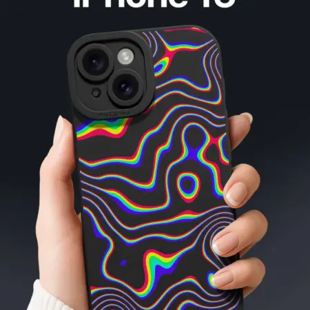 Чехол на iPhone 15 с помехами. SCDesign