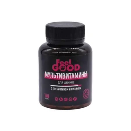 Мультивитамины с пребиотиком и лизином, 140 таб. Всё для животных