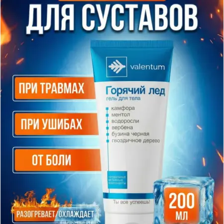 Горячий лед гель мазь от боли в суставах, спине от ушибов и…. TidexShop