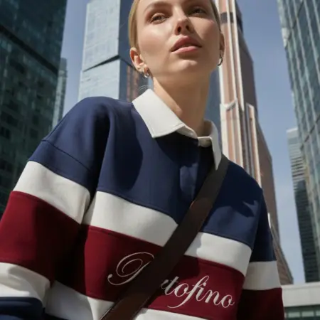 Свитшот поло с надписью. ТВОЕ