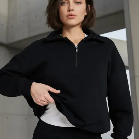 Свитшот без начеса с высоким горлом. ТВОЕ