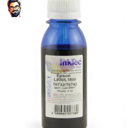Чернила E0017 Epson L800 L1800 T6732 T6742, C, 0.1 л. Карт24