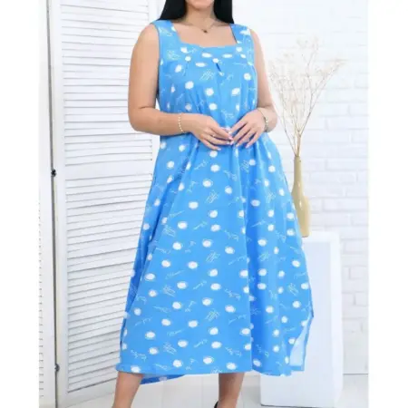 Платье домашнее больших размеров хлопок. Ханилайт