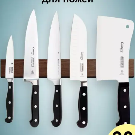 Магнитный держатель для ножей 30 см настенный, без сверления. Simple & Useful