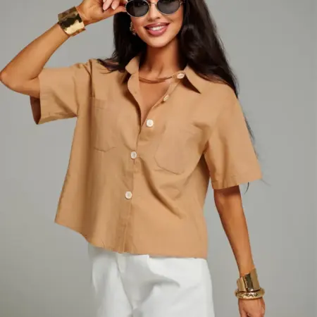 Офисная рубашка с коротким рукавом. KATYPRETTY