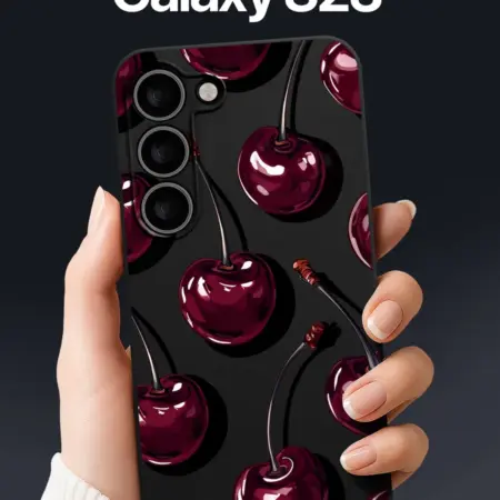 Чехол на Galaxy S23 с вишнями. SCDesign