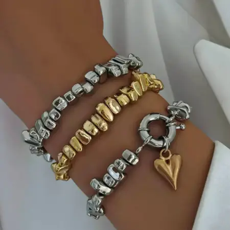 Браслет на руку двойной тройной бижутерия - набор украшений. ProVacation