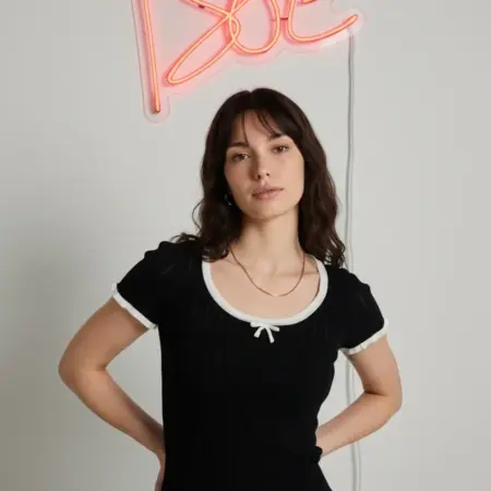 Джемпер вязаный с коротким рукавом. ТВОЕ