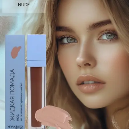 Помада для губ жидкая матовая LIQUID LIPSTICK NUDE Нюд. Спивакъ - официальный магазин от фабрики