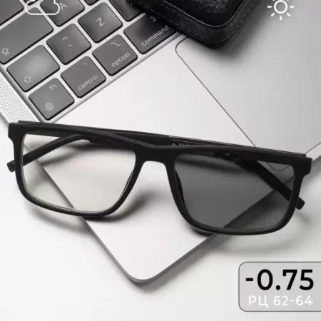 Очки -0,75 фотохромные. OptiKa