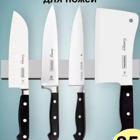 Магнитный держатель для ножей 25 см настенный, без сверления. Simple & Useful