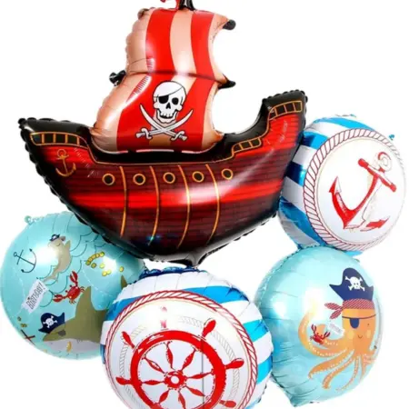 Воздушные фольгированные шары-букет "Пиратский", шар-фигура. KoroBoom Shop