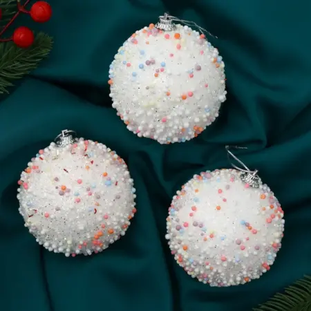 Набор ёлочных шаров "Абель", новогодний декор, 3 шт. KoroBoom Shop