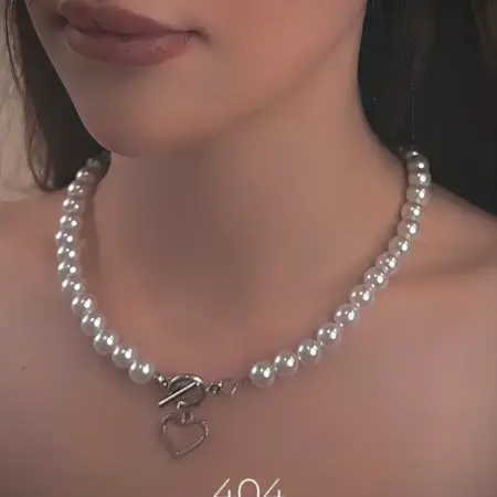 Чокер цепочка на шею бусы с подвеской сердцем 2026. 404 Style