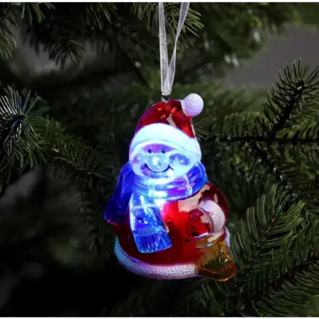 Ёлочная игрушка "Снеговик", подвесная световая фигура, RGB. KoroBoom Shop