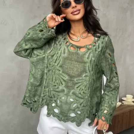 Летняя легкая блузка нарядная оверсайз. KATYPRETTY