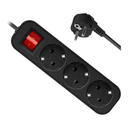 Удлинитель с заземлением G330 Выключатель 3.0 м 3 розетки. ЭлектроЦентр