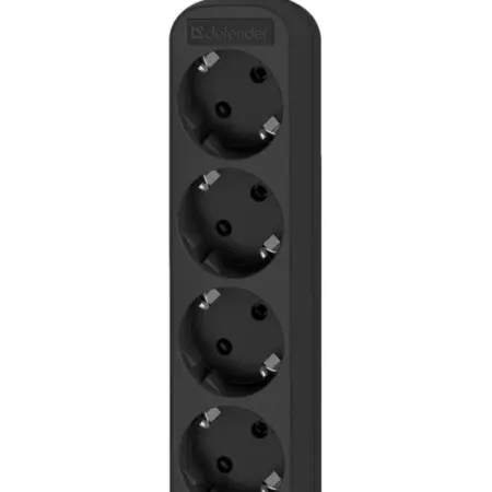 Удлинитель с заземлением M430 3.0 м 4 розетки черный. ЭлектроЦентр