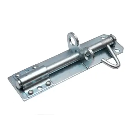 Задвижка накладная дверная ЗТ-150 цинк белый. Зеленая миля