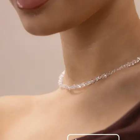 Ожерелье на шею подвеска из кристалического стекла. Lu mi