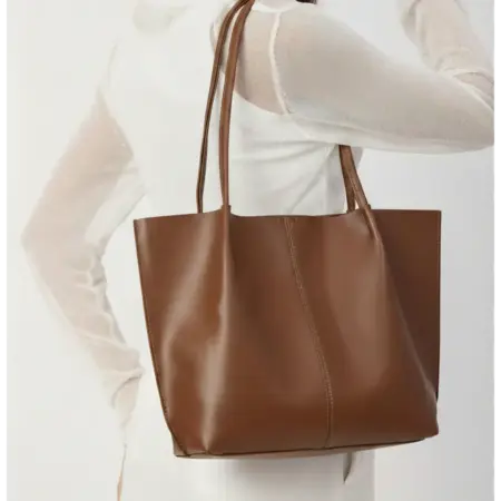 Сумка шоппер с косметичкой большая А4. OLEMI