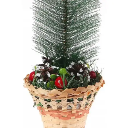 Новогодняя композиция "Шишки в корзинке", украшение для дома. KoroBoom Shop