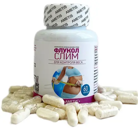 БАД ФлуколСлим для похудения 60 капсул. АМЕТИС