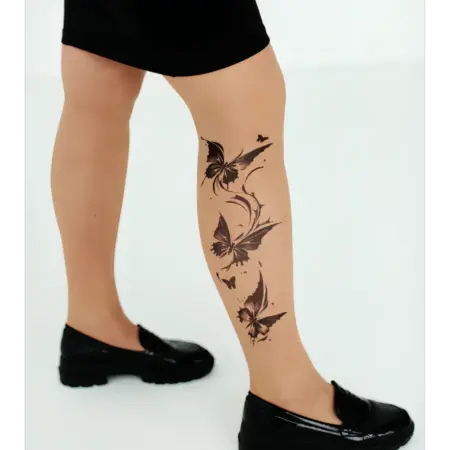 Колготки фантазийные с эффектом татуировки. Art Lab