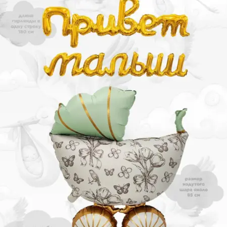 Набор воздушных шаров для выписки из роддома мальчик. Идея. Веселая затея