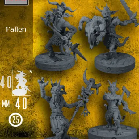 Миниатюры ДнД Бесы, Павшие, набор 4 штуки для настольных игр. PRForge