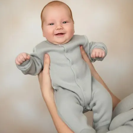 Комбинезон для новорожденных на кнопках футер с начесом. KINDOM (КинДом)