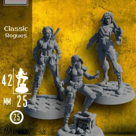 Разбойницы, миниатюры для ДнД женщин героев или противников. PRForge