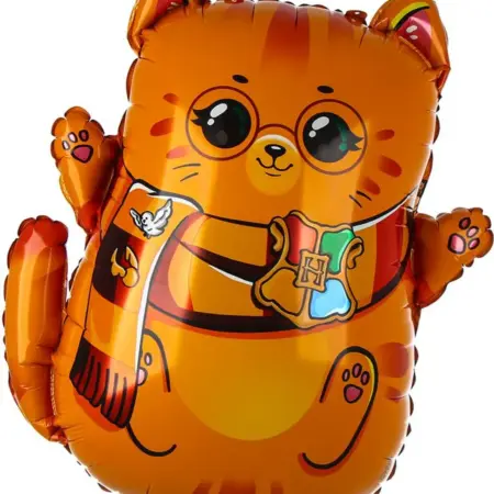 Воздушный шар-фигура фольгированный "Котик-волшебник" 28". KoroBoom Shop