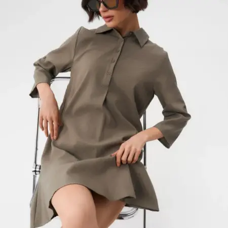 Платье-трапеция мини, отрезное свободного кроя. Obba! Just WOW.