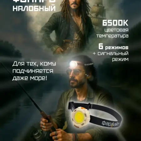 Налобный фонарь аккумуляторный. Фарлайт