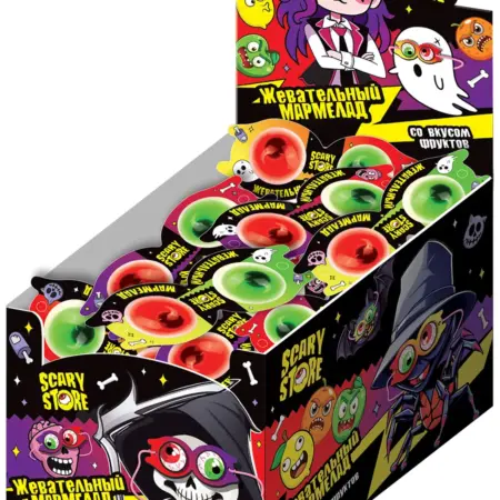 Мармелад в форме маски Scary Store, 24 шт по 14 г. Уголок сказки