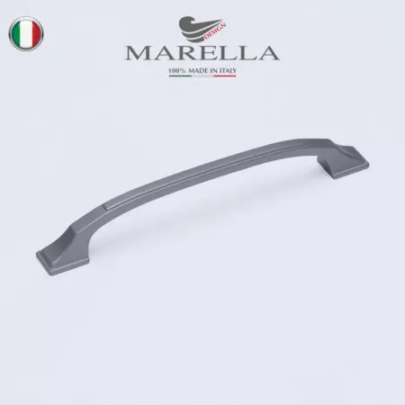 Ручка для мебели Скоба Италия 128 мм Матовое серебро. EMAR