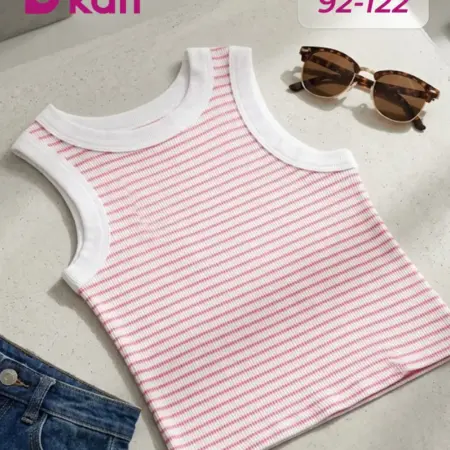 Топ для девочки летний в рубчик. KARI